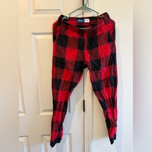 Old Navy Red and Black Checkered Pants
